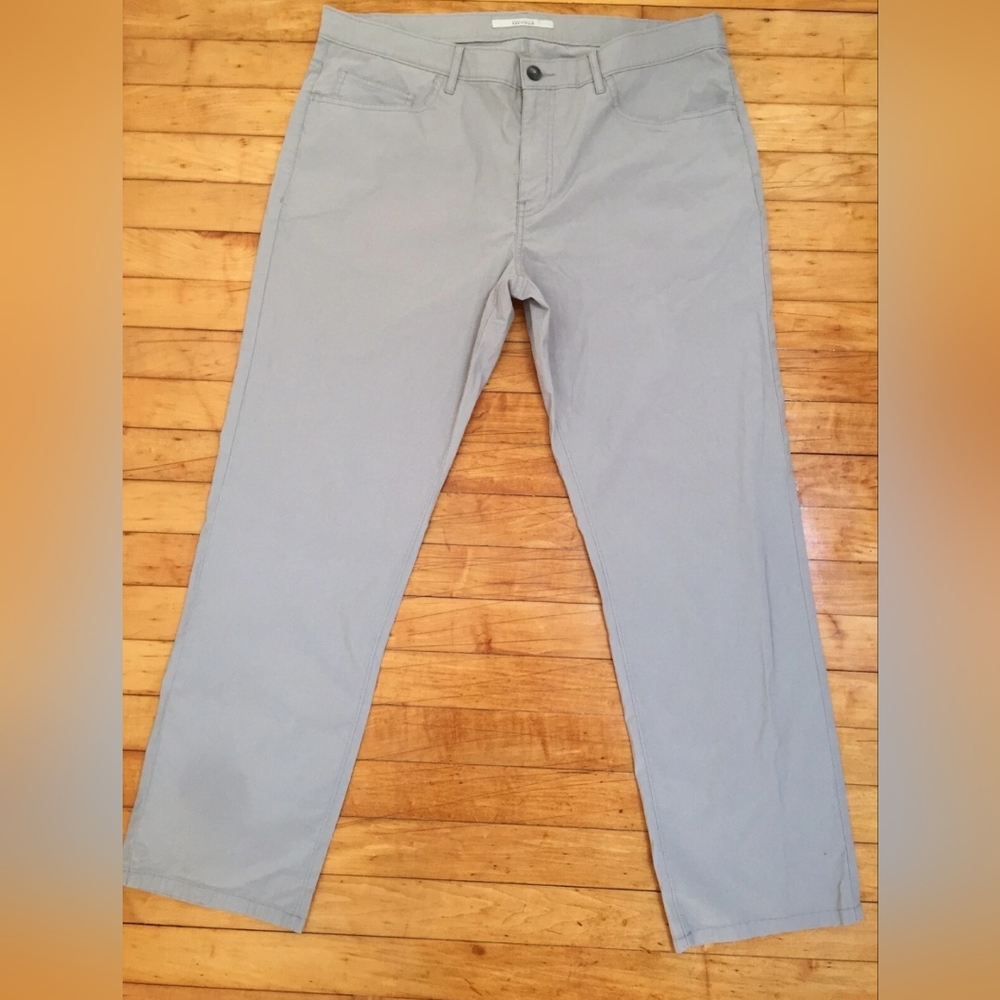 PERRY ELLIS PORTFOLIO FIT MEN’S PLANT GRAY SIZE 34x32 98% COTTON